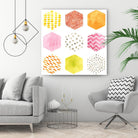 Honeycomb Patterns II by June Erica Vess on GIANT ART - abstract