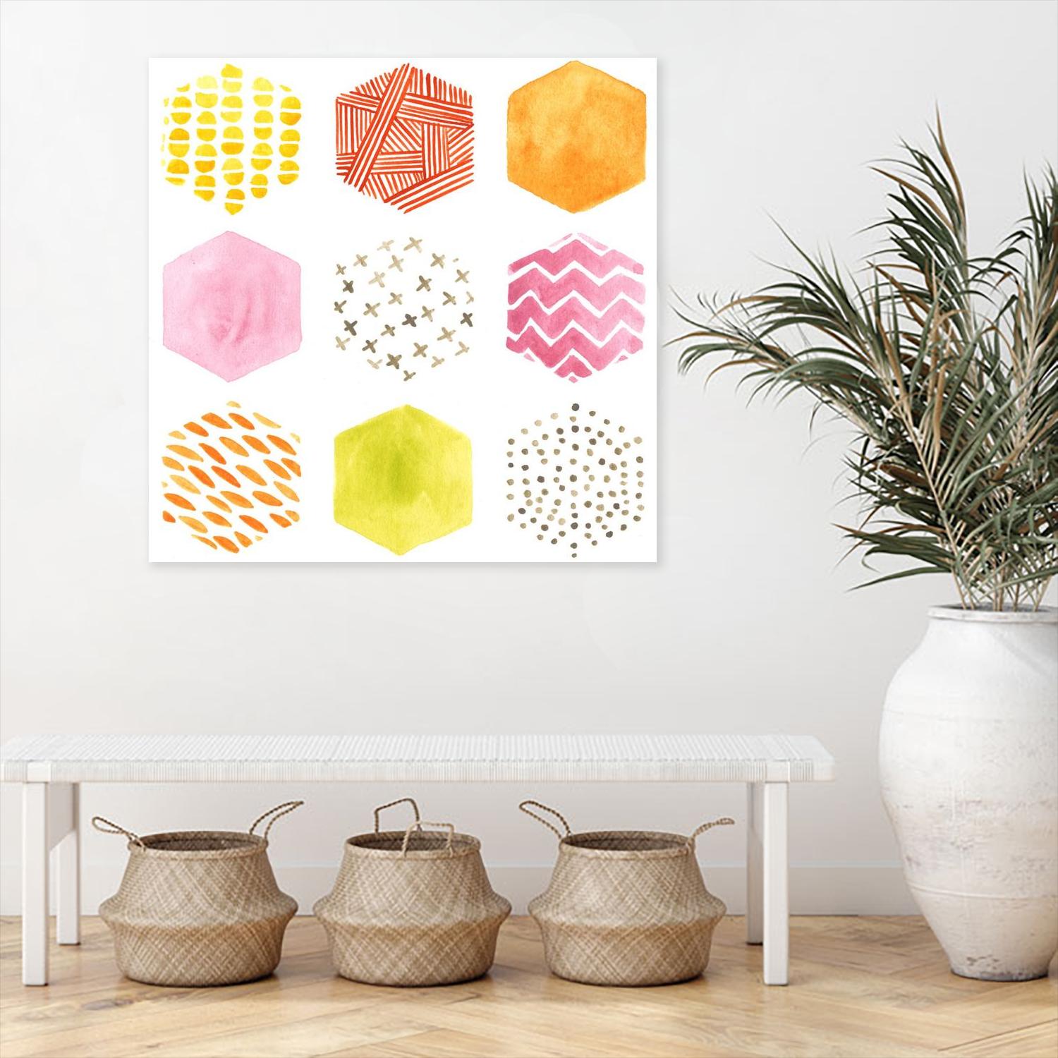 Honeycomb Patterns II by June Erica Vess on GIANT ART - abstract