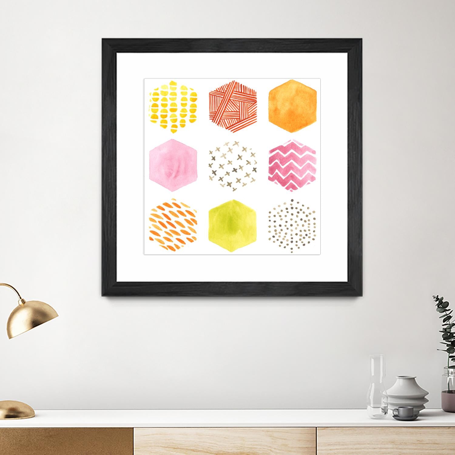 Honeycomb Patterns II by June Erica Vess on GIANT ART - abstract