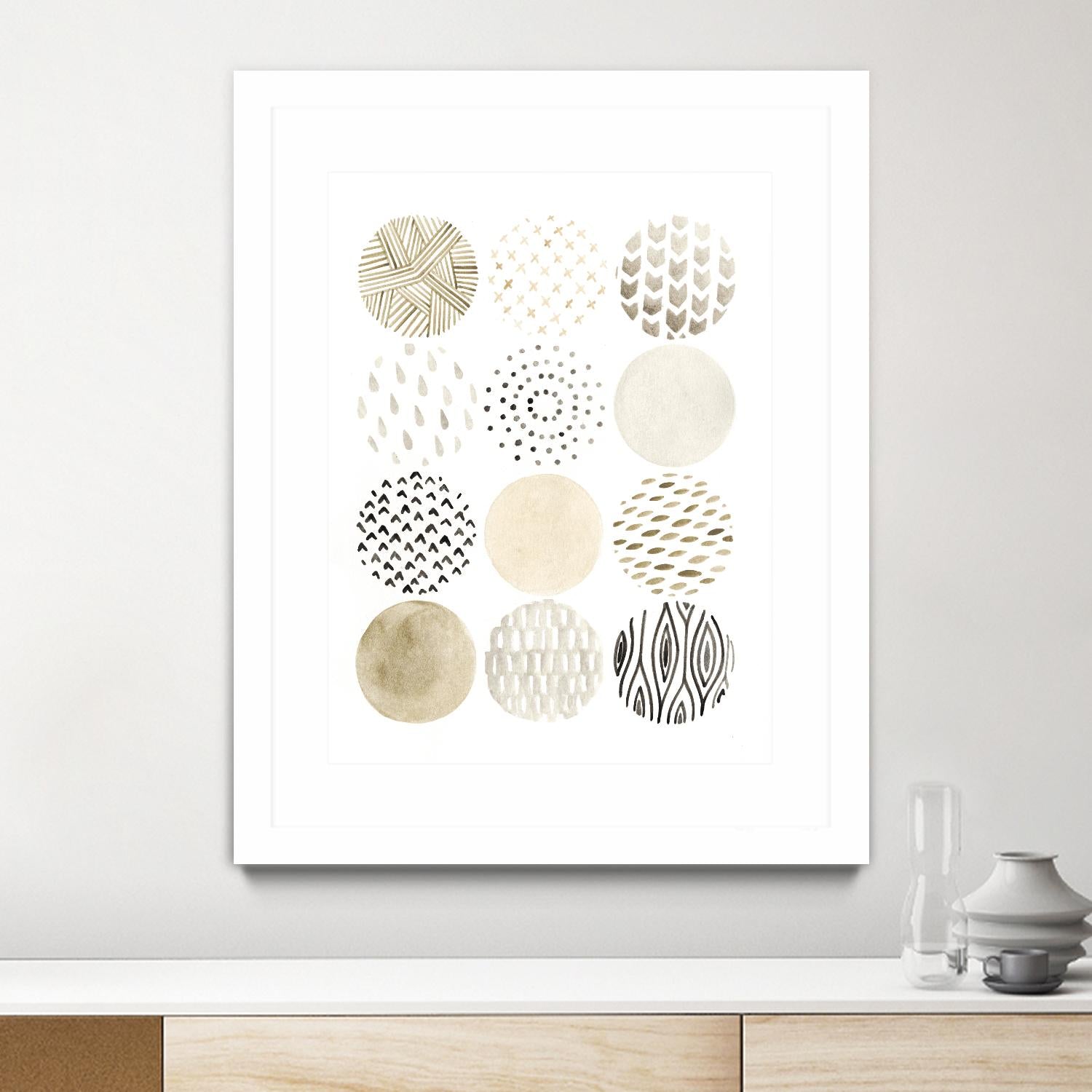 Neutral Pattern Play I by June Erica Vess on GIANT ART - brown abstract