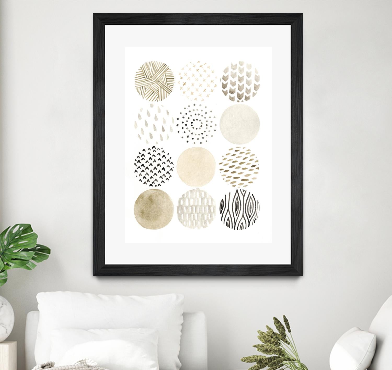 Neutral Pattern Play I by June Erica Vess on GIANT ART - brown abstract