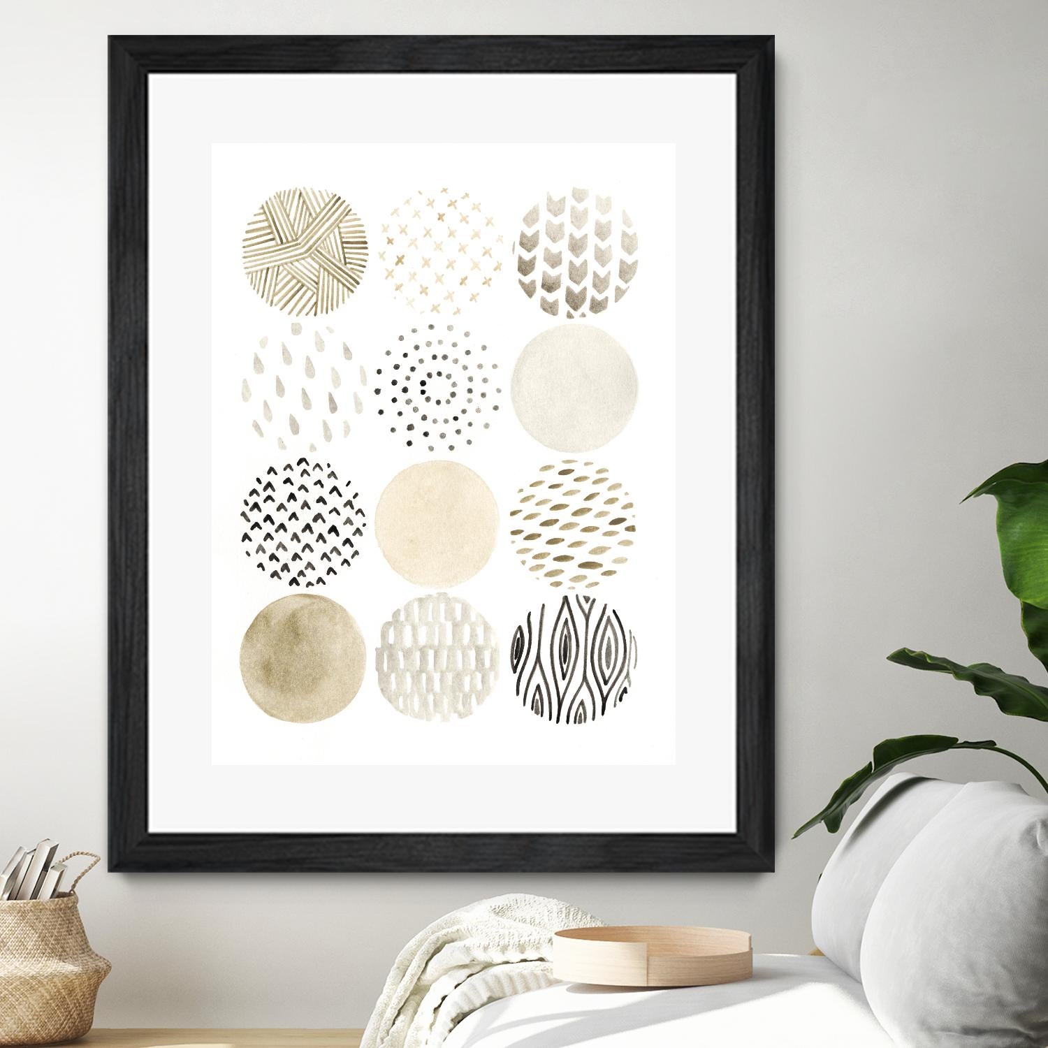 Neutral Pattern Play I by June Erica Vess on GIANT ART - brown abstract