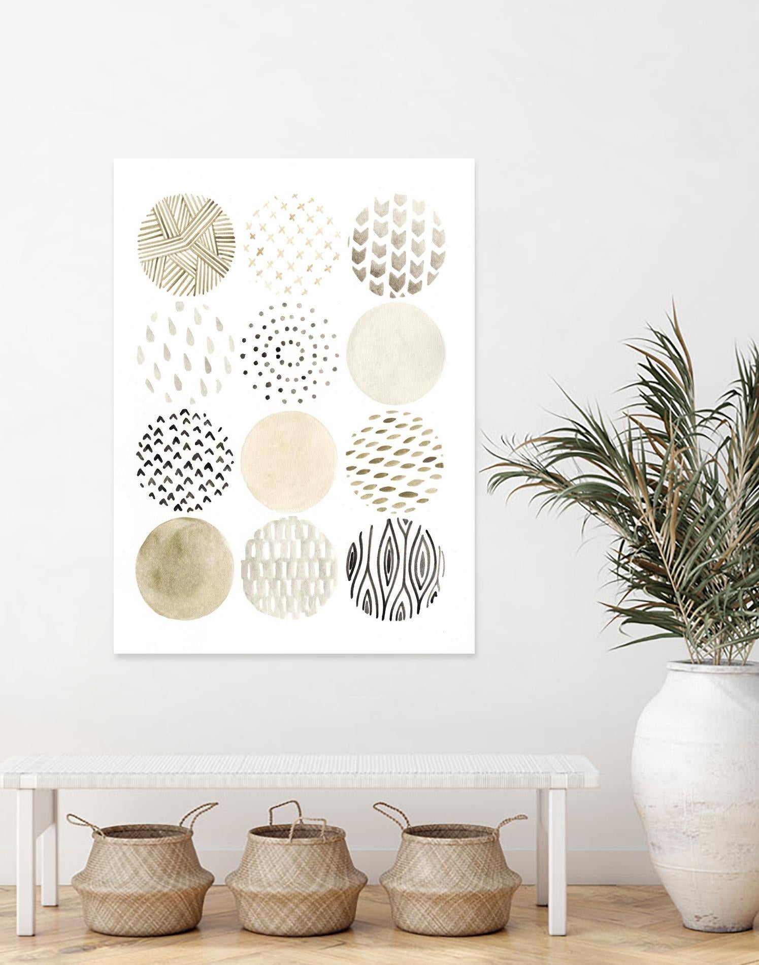 Neutral Pattern Play I by June Erica Vess on GIANT ART - brown abstract