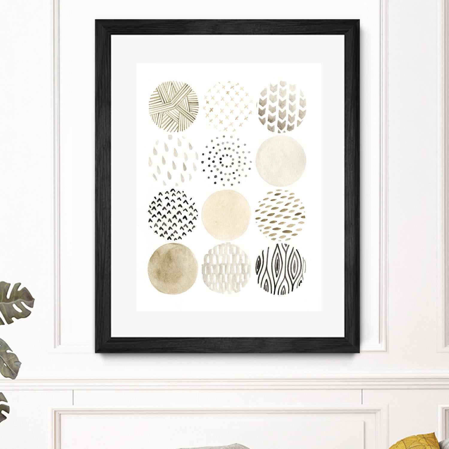Neutral Pattern Play I by June Erica Vess on GIANT ART - brown abstract