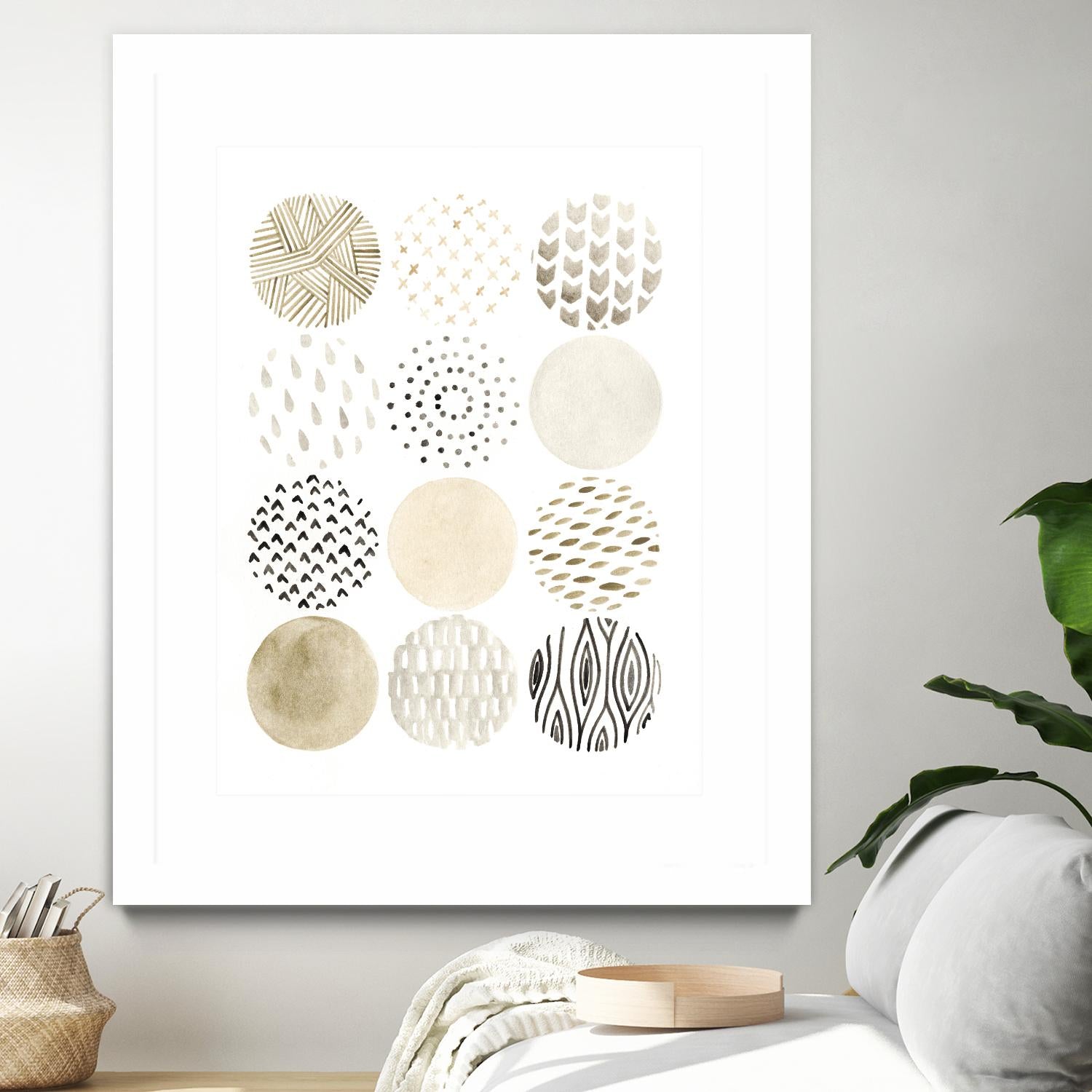 Neutral Pattern Play I by June Erica Vess on GIANT ART - brown abstract