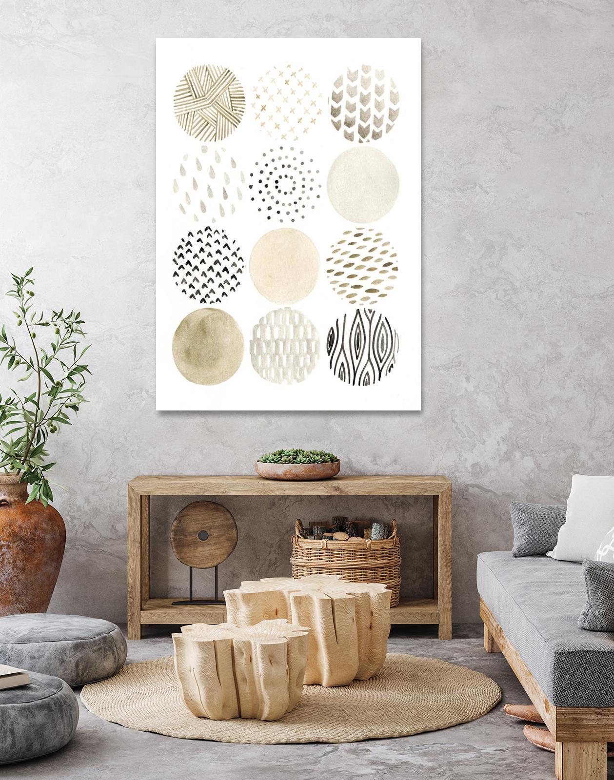 Neutral Pattern Play I by June Erica Vess on GIANT ART - brown abstract