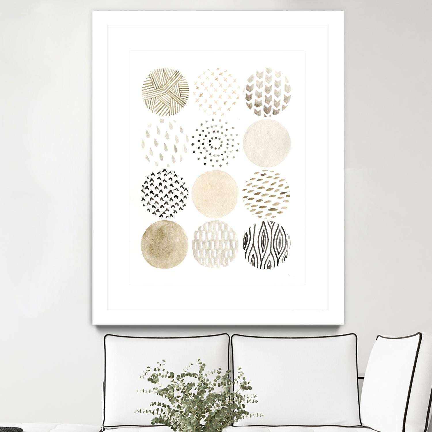 Neutral Pattern Play I by June Erica Vess on GIANT ART - brown abstract