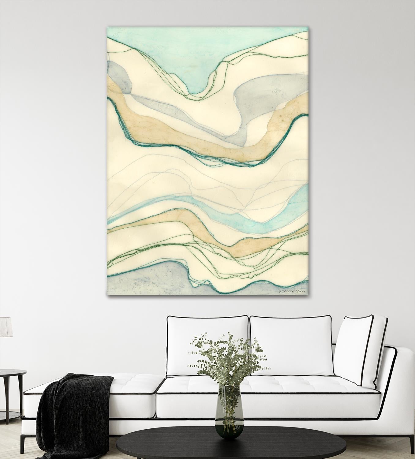 Ocean Cascade I by Vanna Lam on GIANT ART - green abstract