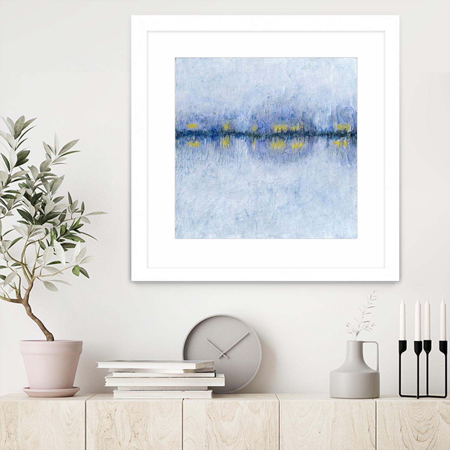 Across the Way I by Ren�e W. Stramel on GIANT ART - blue abstract