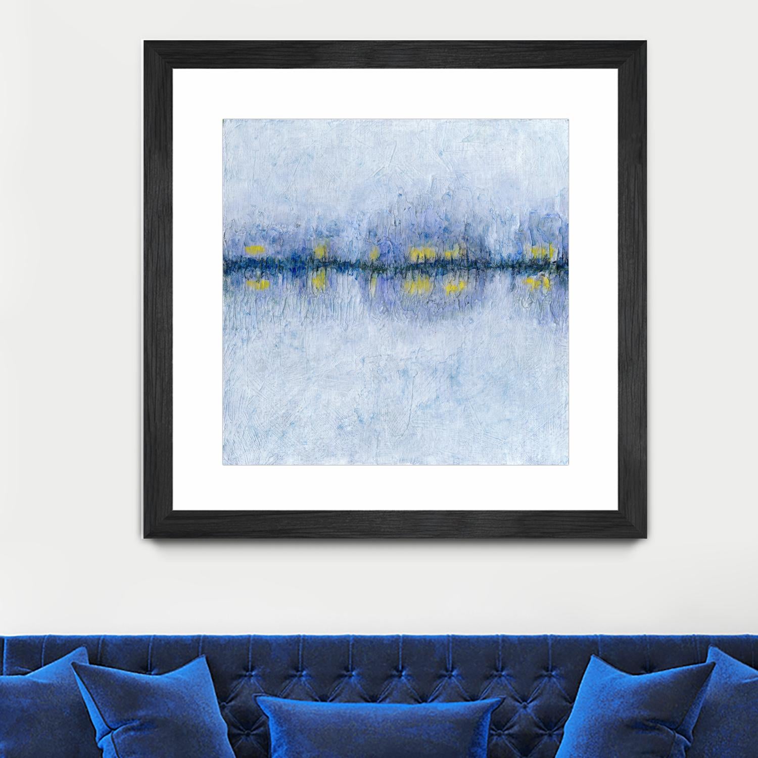 Across the Way I by Ren�e W. Stramel on GIANT ART - blue abstract