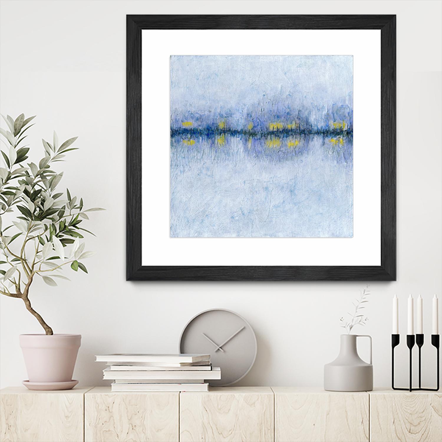 Across the Way I by Ren�e W. Stramel on GIANT ART - blue abstract