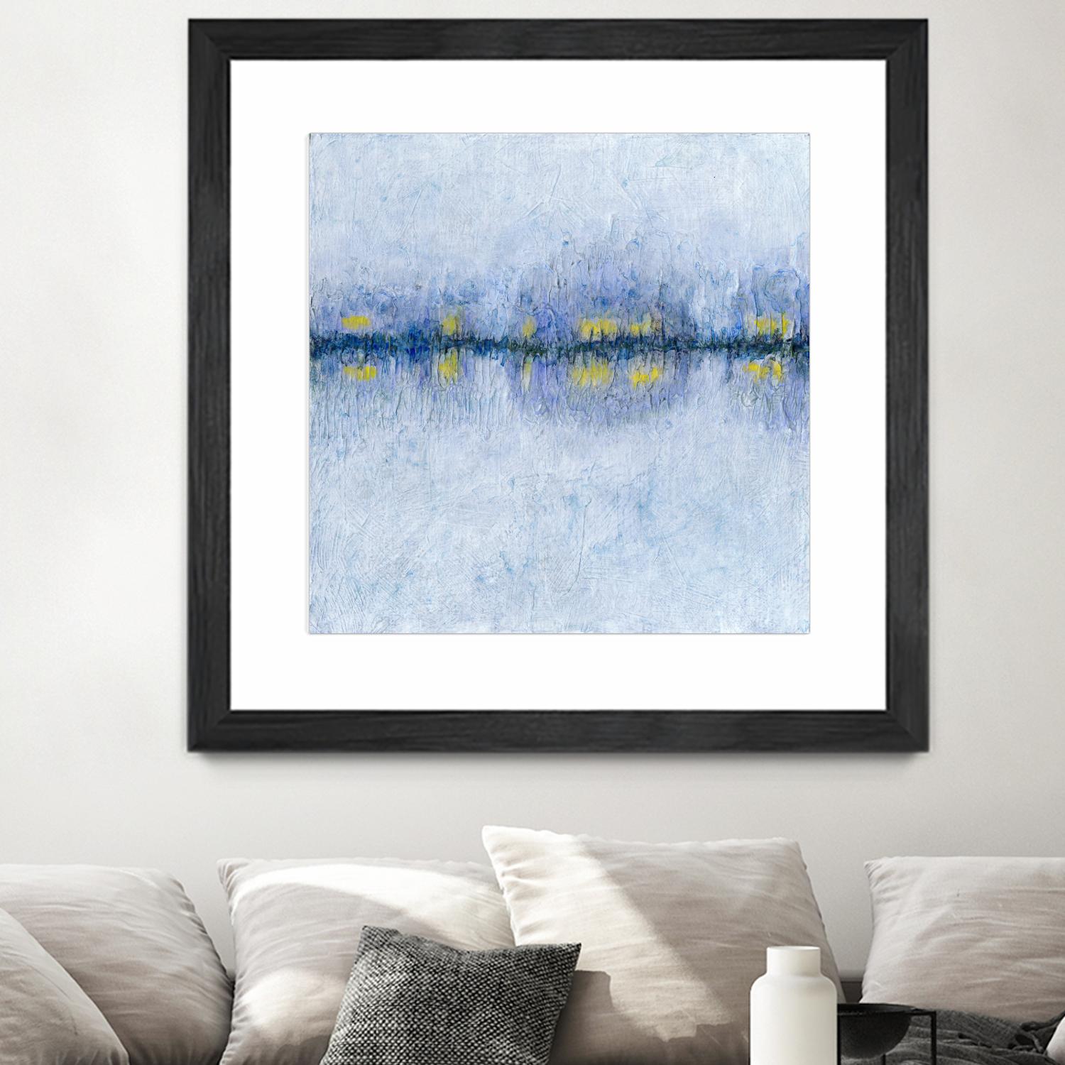 Across the Way I by Ren�e W. Stramel on GIANT ART - blue abstract
