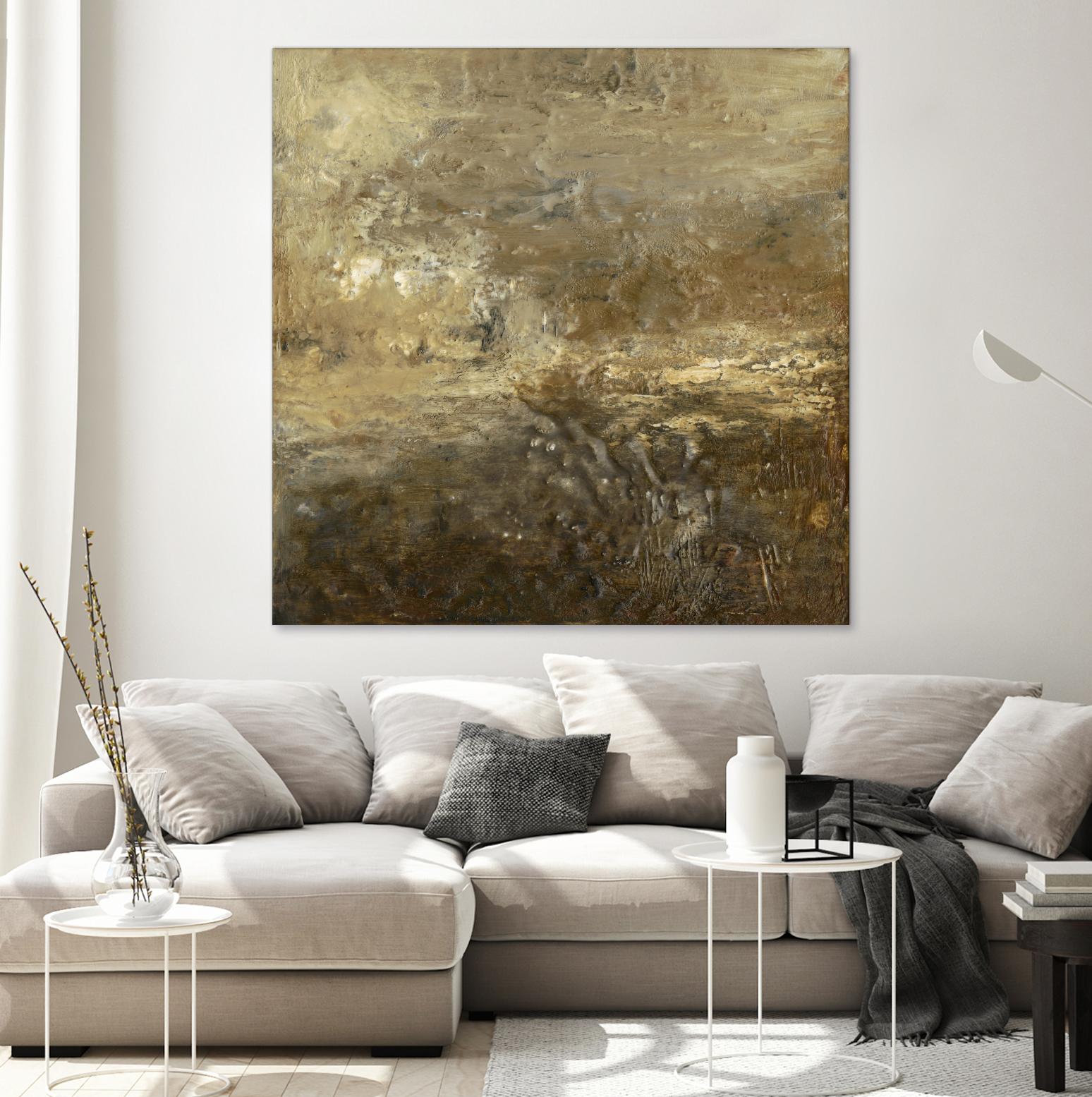 Quiet Marsh II by Sharon Gordon on GIANT ART - brown abstract