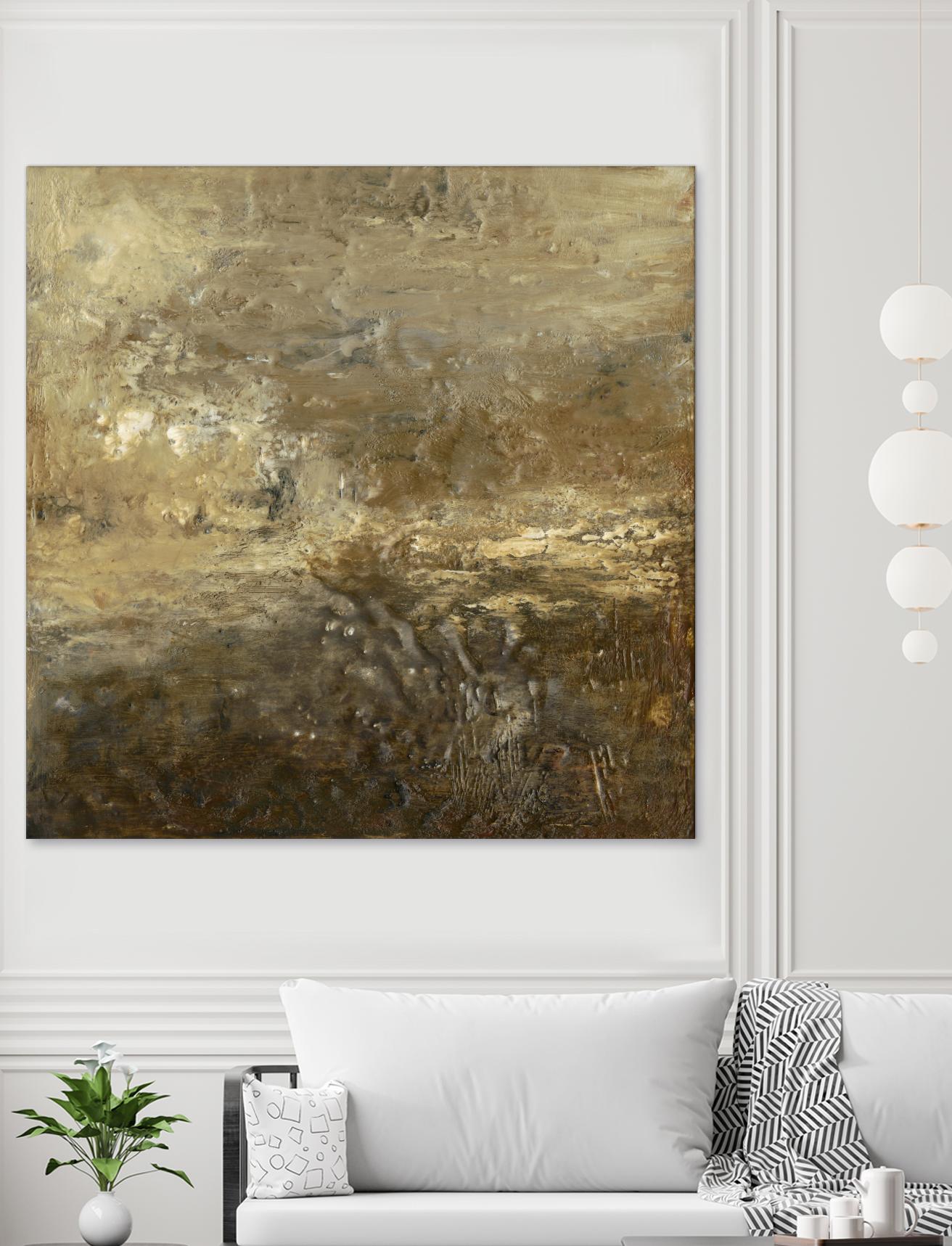 Quiet Marsh II by Sharon Gordon on GIANT ART - brown abstract