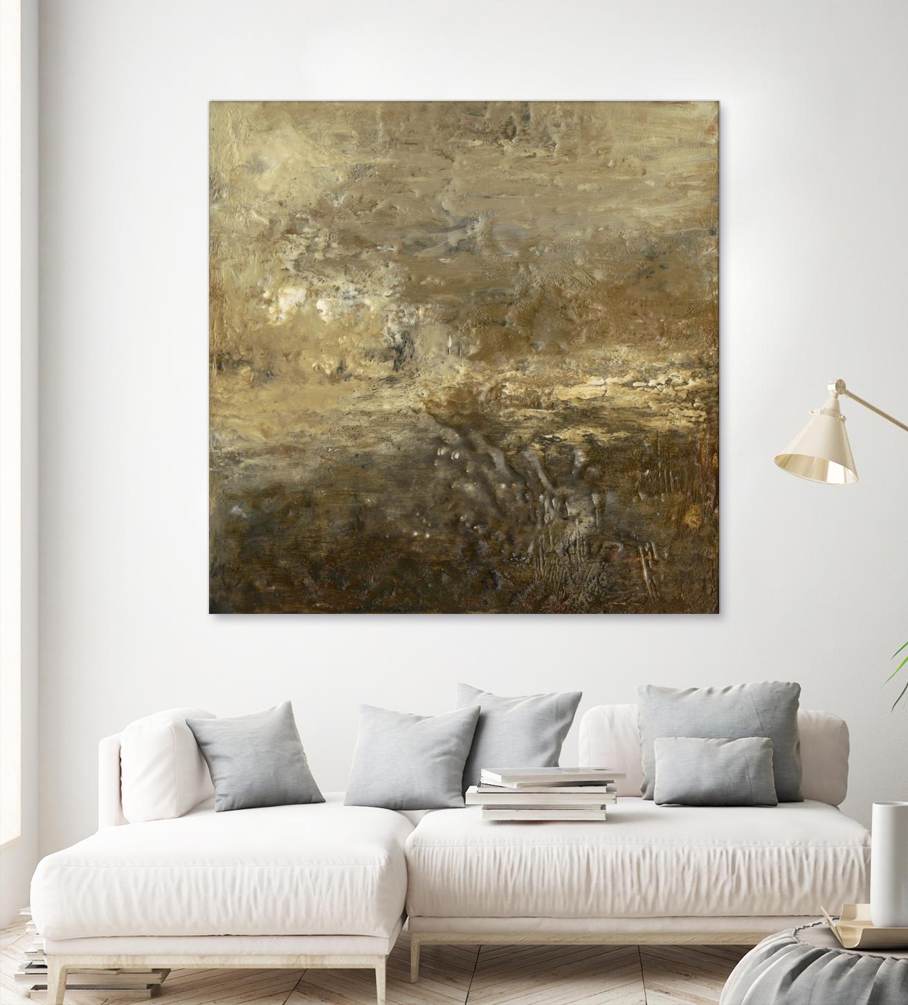 Quiet Marsh II by Sharon Gordon on GIANT ART - brown abstract