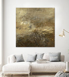 Quiet Marsh II by Sharon Gordon on GIANT ART - brown abstract