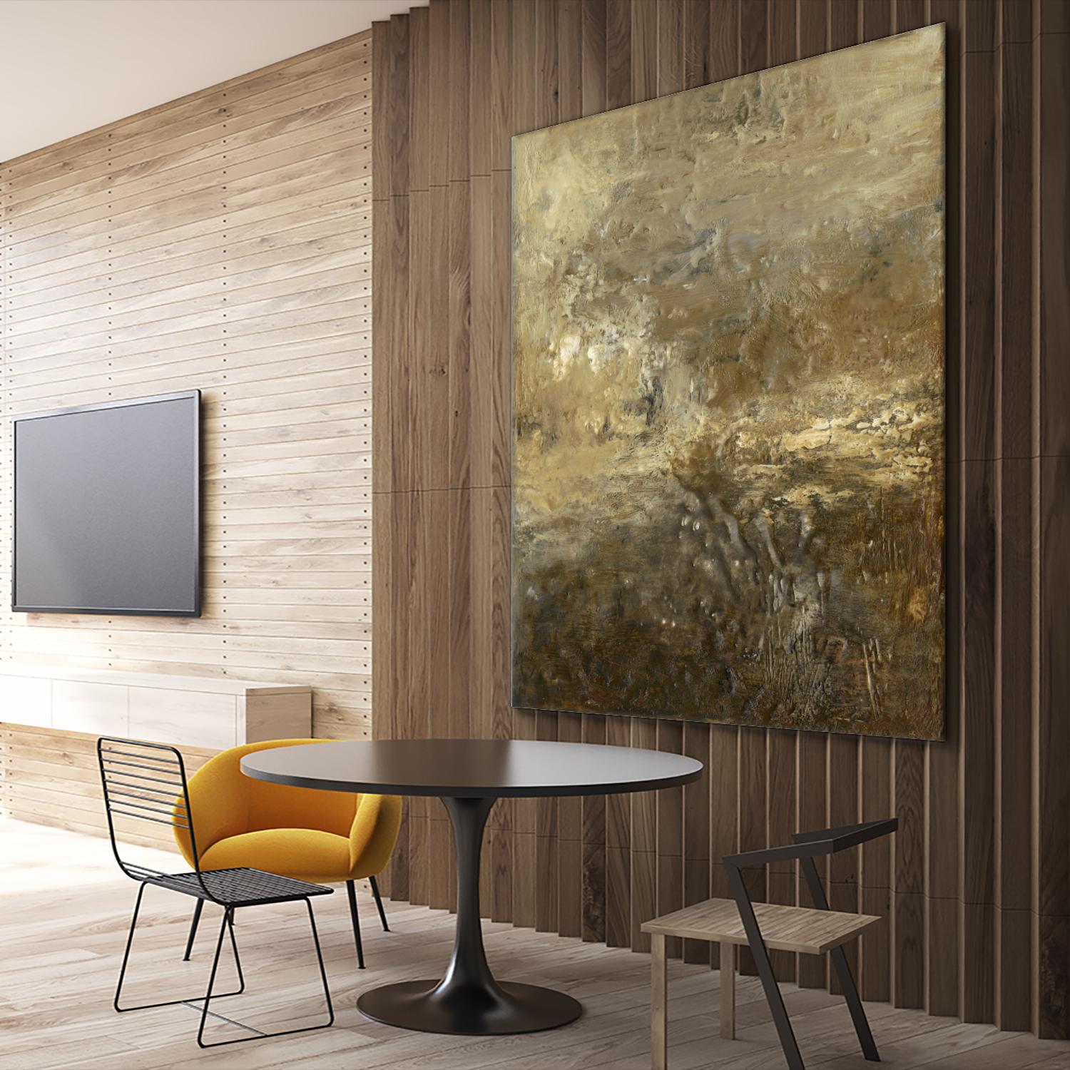 Quiet Marsh II by Sharon Gordon on GIANT ART - brown abstract