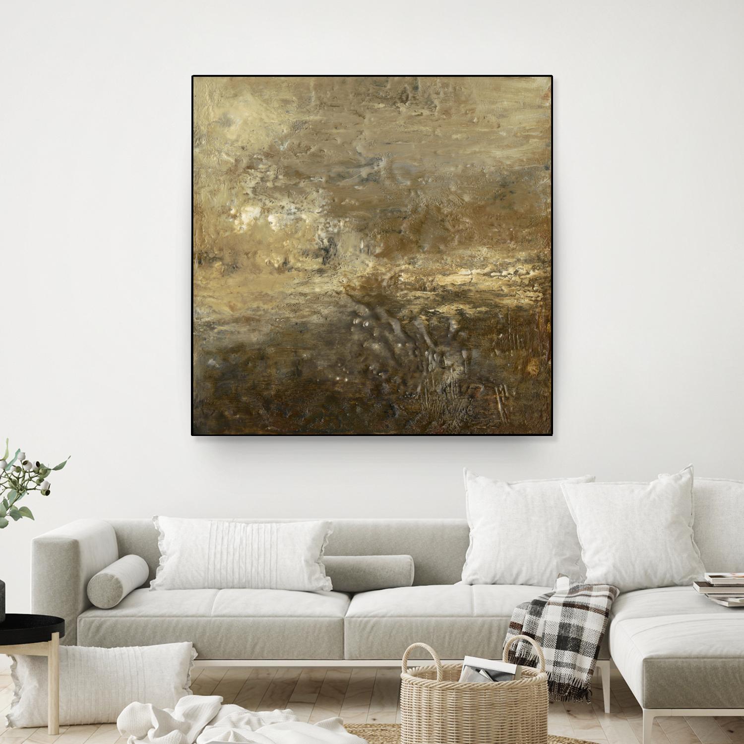 Quiet Marsh II by Sharon Gordon on GIANT ART - brown abstract