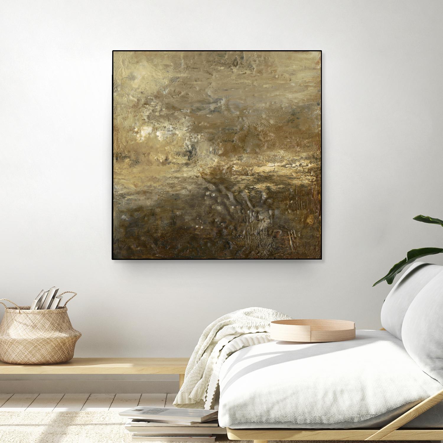 Quiet Marsh II by Sharon Gordon on GIANT ART - brown abstract