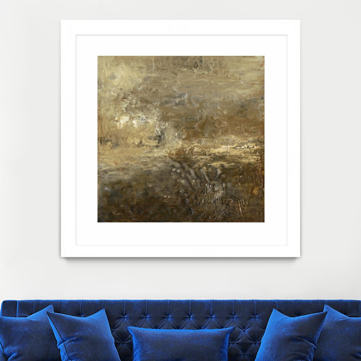 Quiet Marsh II by Sharon Gordon on GIANT ART - brown abstract