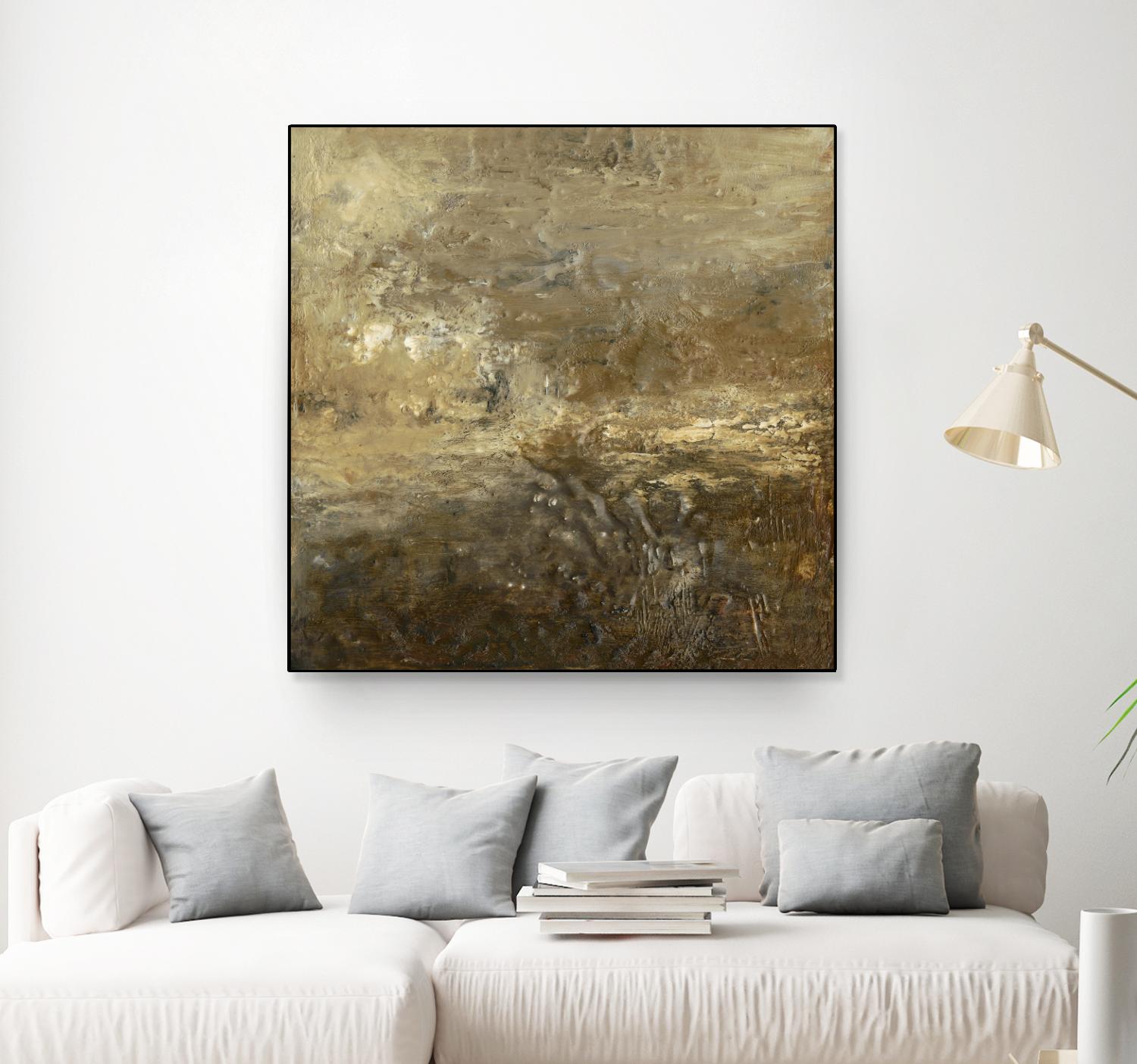 Quiet Marsh II by Sharon Gordon on GIANT ART - brown abstract