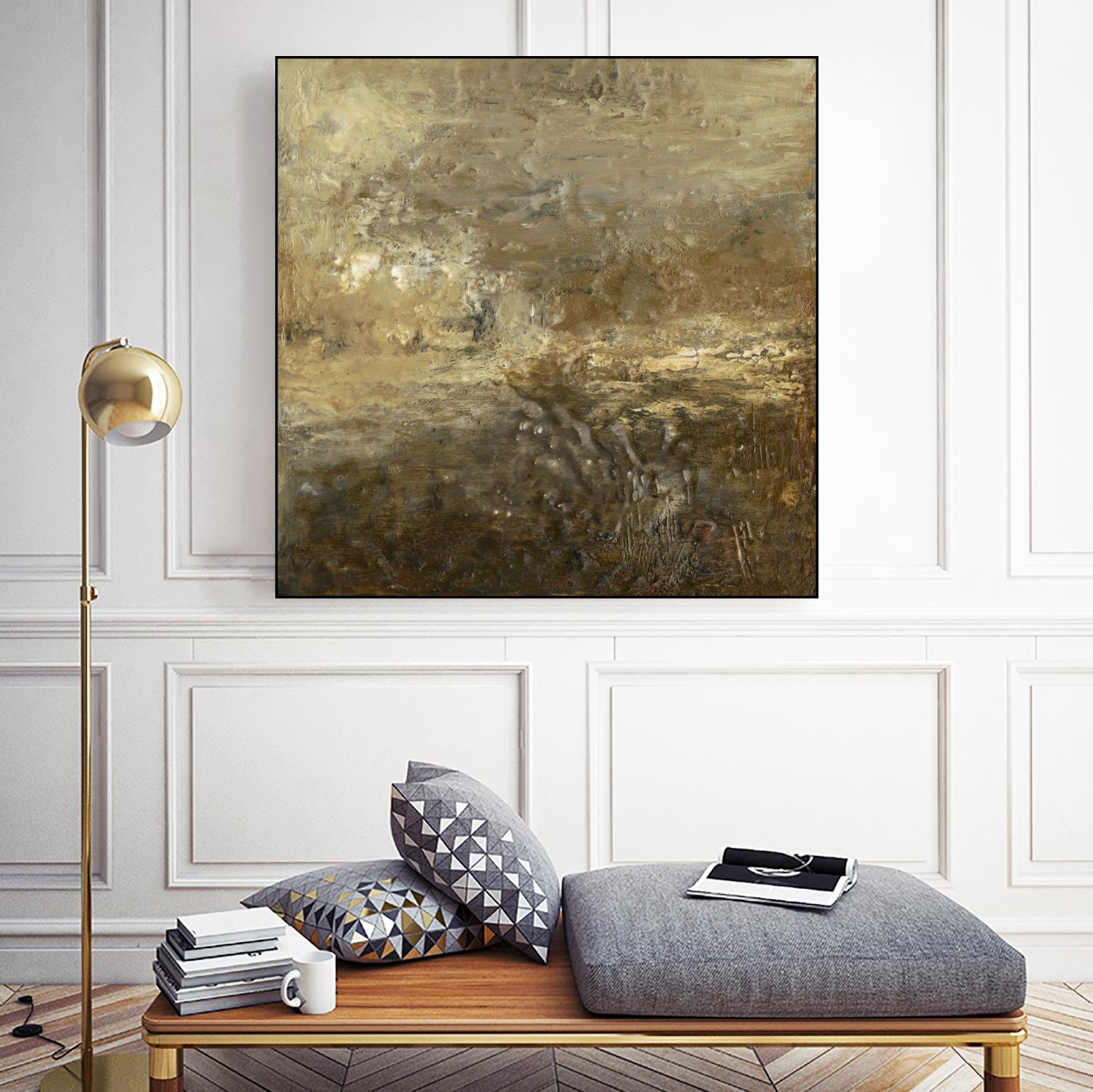 Quiet Marsh II by Sharon Gordon on GIANT ART - brown abstract