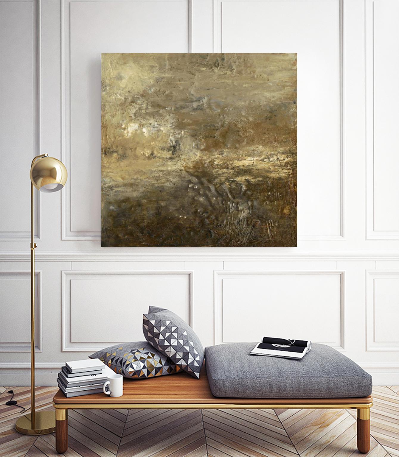 Quiet Marsh II by Sharon Gordon on GIANT ART - brown abstract