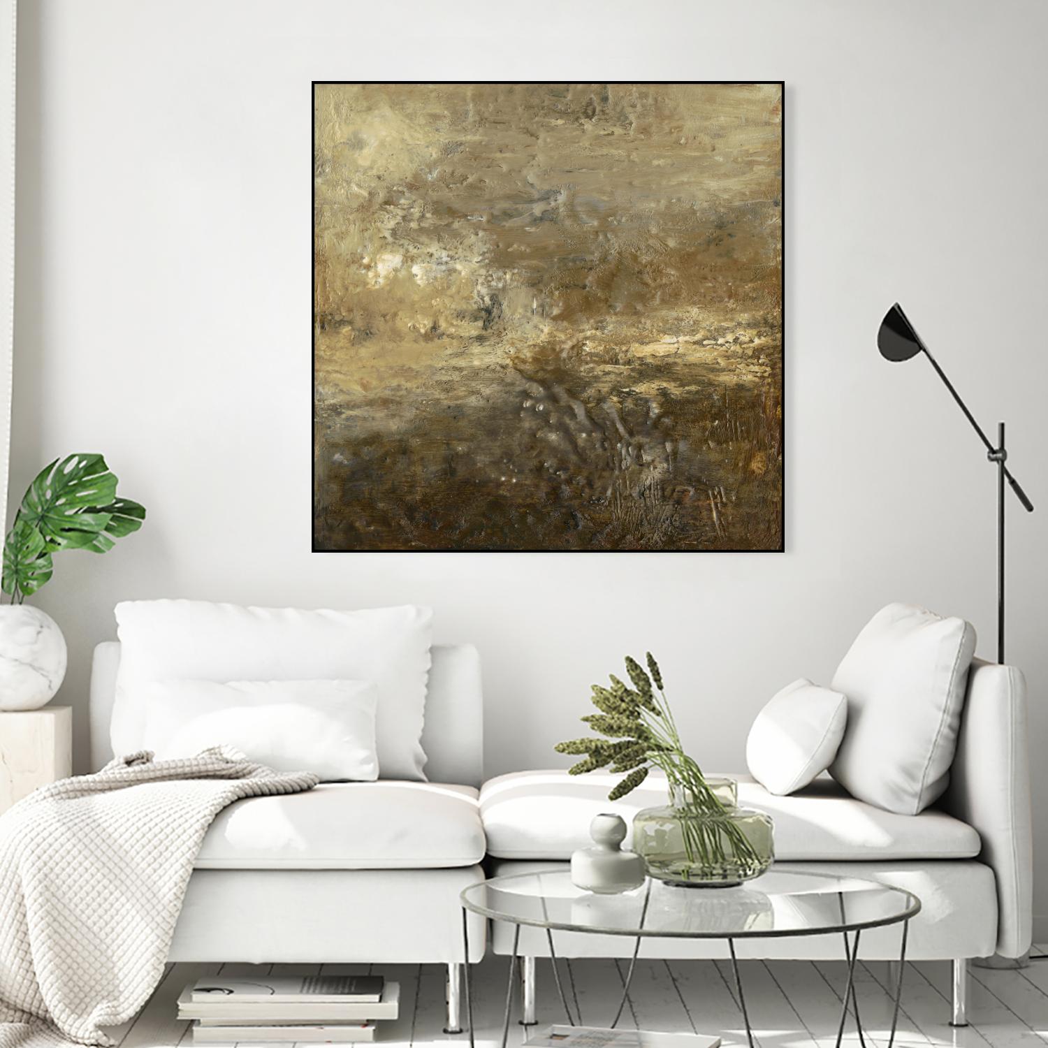 Quiet Marsh II by Sharon Gordon on GIANT ART - brown abstract