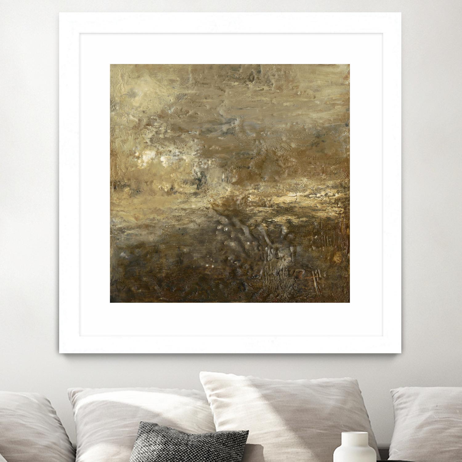 Quiet Marsh II by Sharon Gordon on GIANT ART - brown abstract