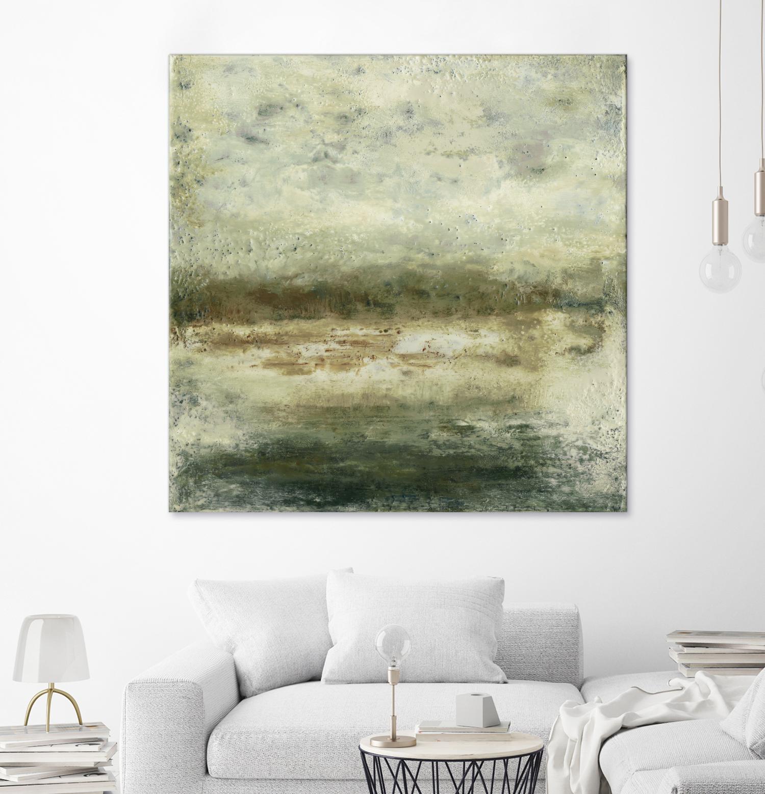 Quiet Marsh IV by Sharon Gordon on GIANT ART - green abstract