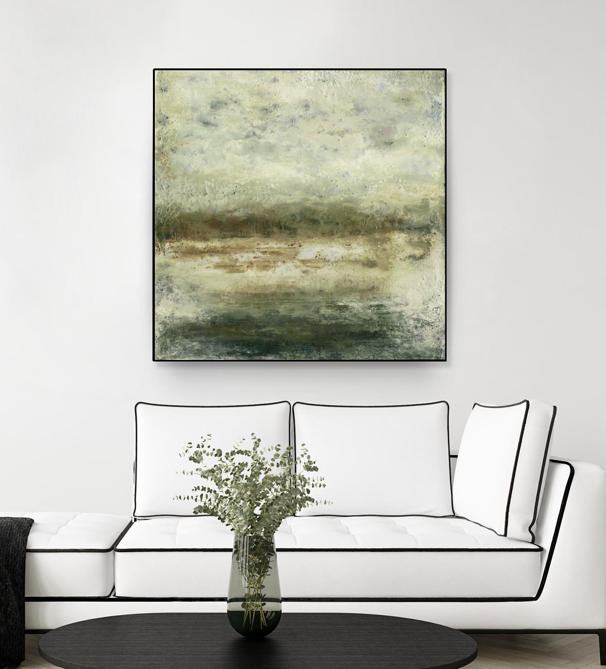Quiet Marsh IV by Sharon Gordon on GIANT ART - green abstract