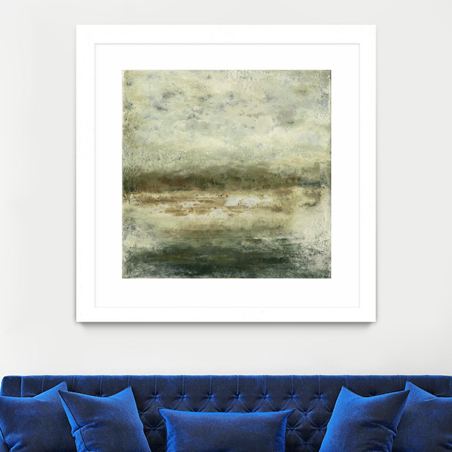 Quiet Marsh IV by Sharon Gordon on GIANT ART - green abstract