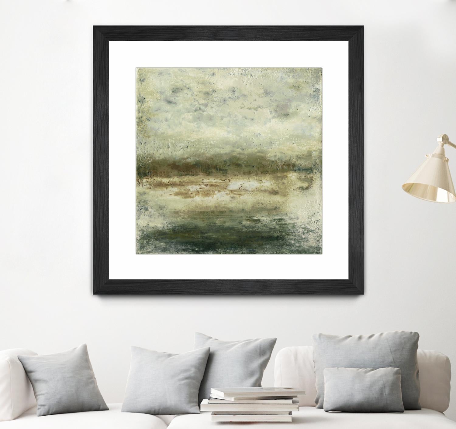 Quiet Marsh IV by Sharon Gordon on GIANT ART - green abstract
