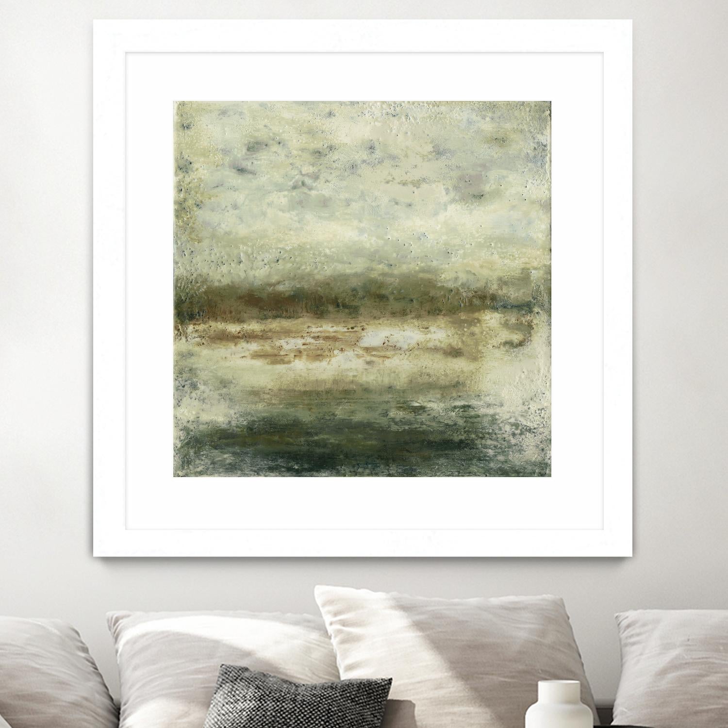 Quiet Marsh IV by Sharon Gordon on GIANT ART - green abstract