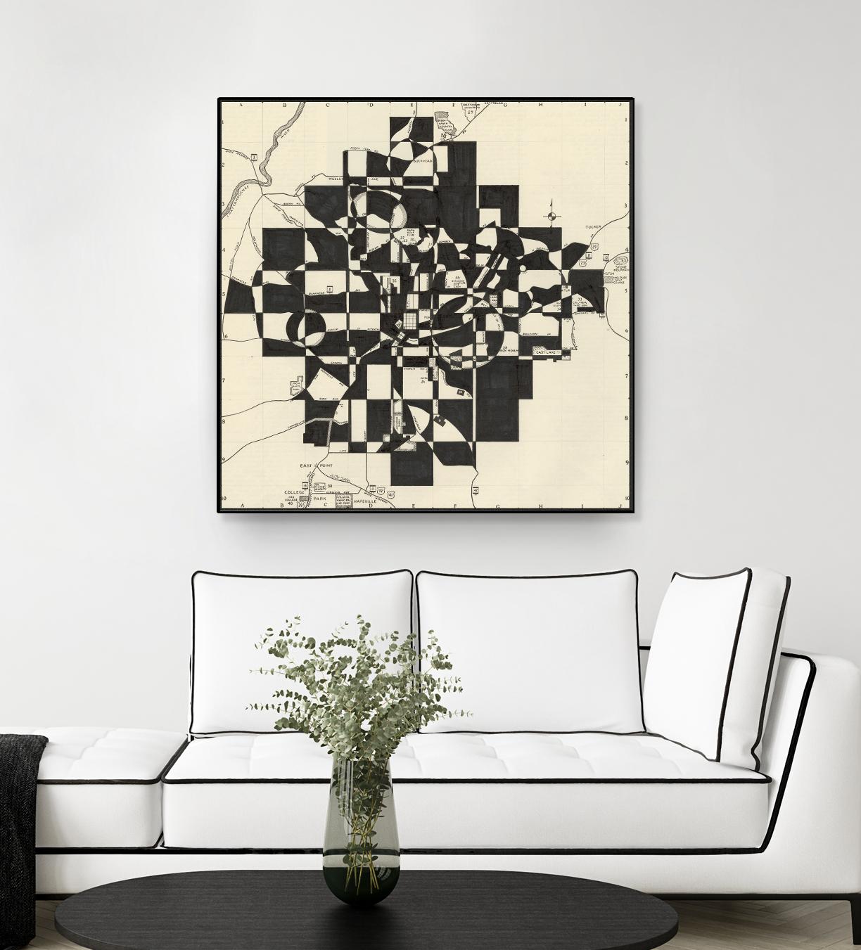 Modern Map of Atlanta by Nikki Galapon on GIANT ART - maps & flags