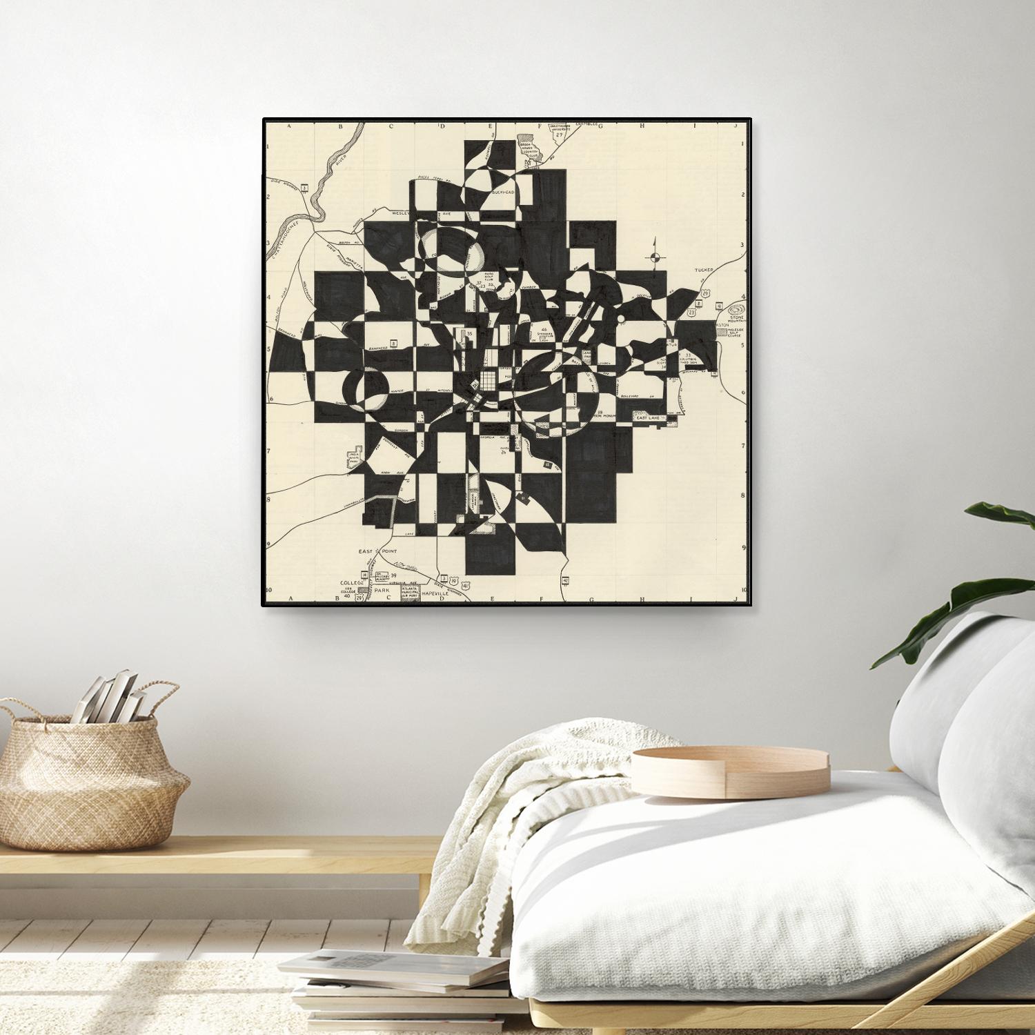 Modern Map of Atlanta by Nikki Galapon on GIANT ART - maps & flags