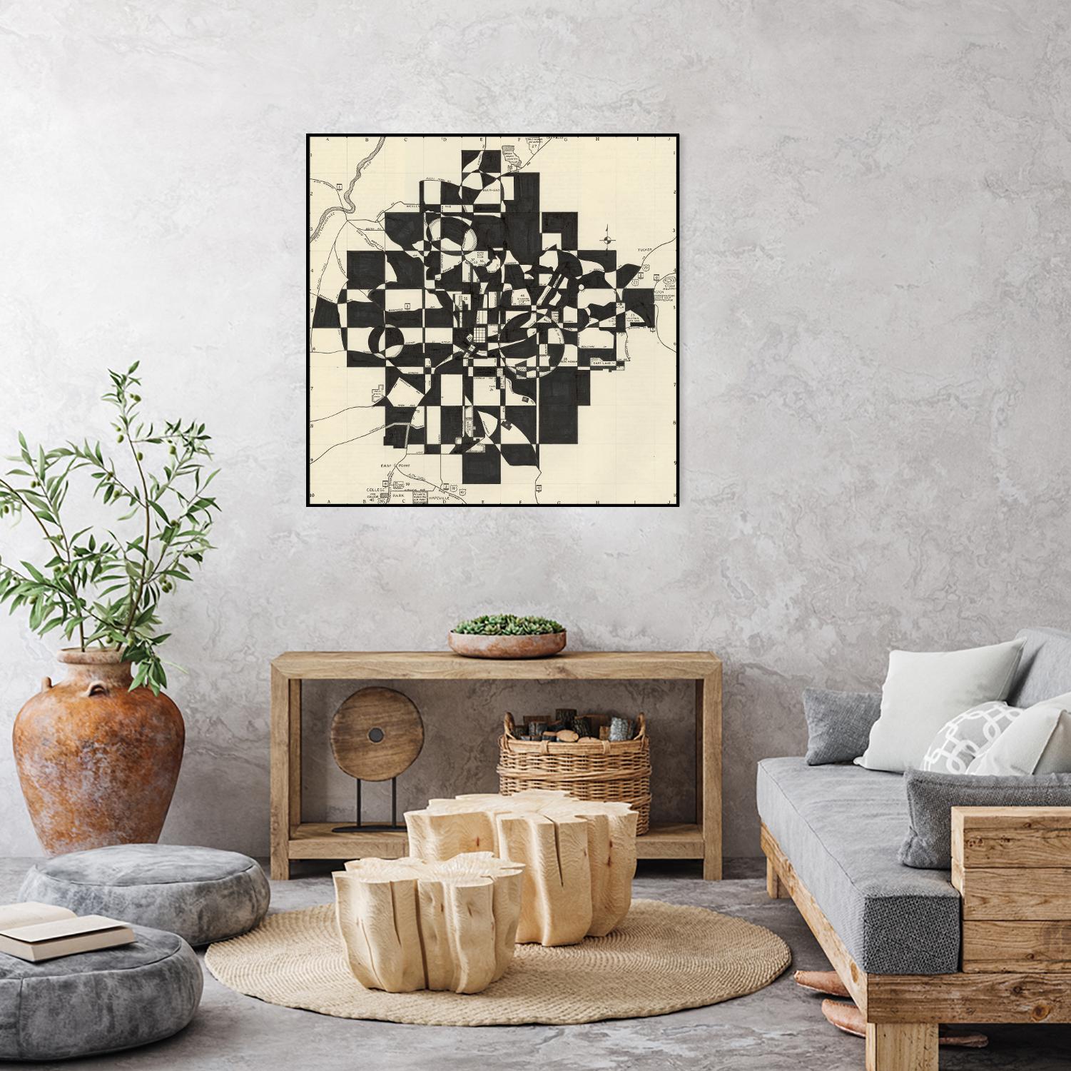 Modern Map of Atlanta by Nikki Galapon on GIANT ART - maps & flags