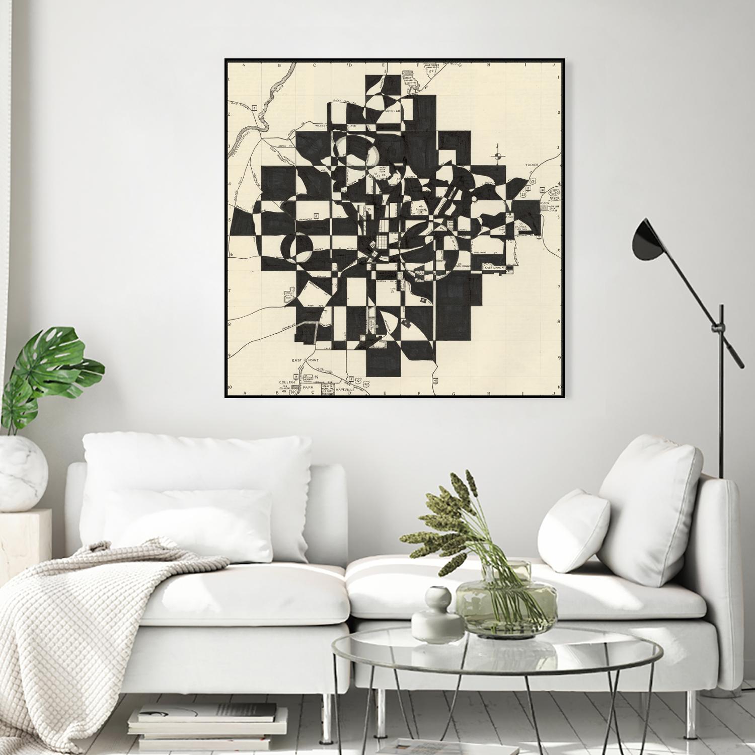 Modern Map of Atlanta by Nikki Galapon on GIANT ART - maps & flags