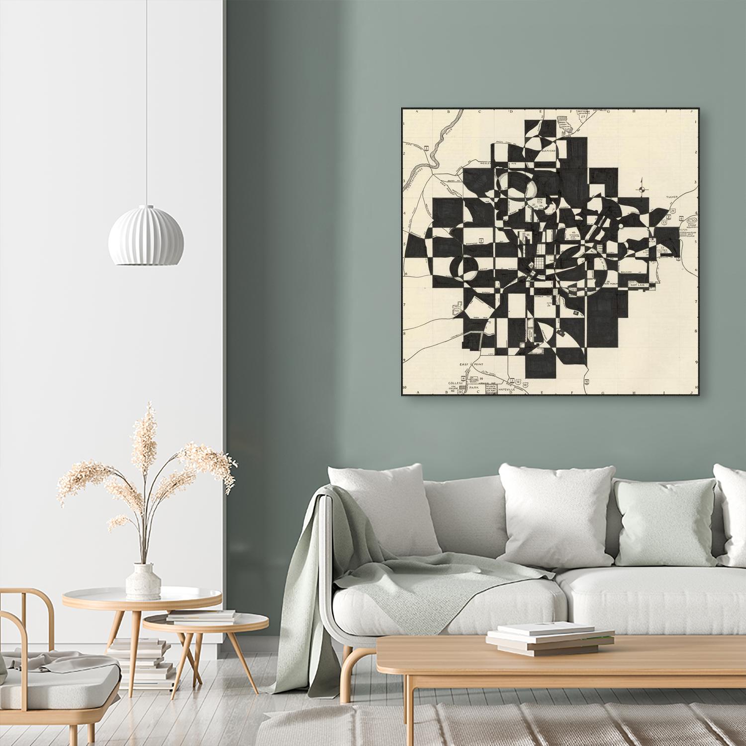 Modern Map of Atlanta by Nikki Galapon on GIANT ART - maps & flags