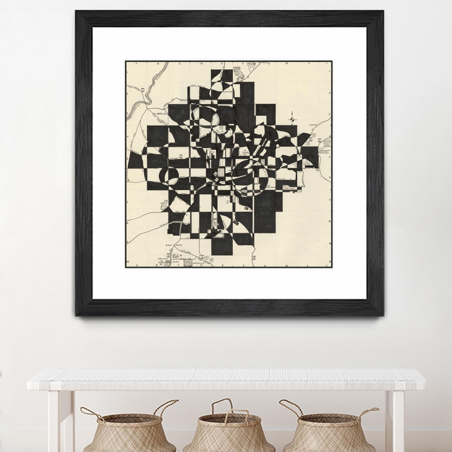 Modern Map of Atlanta by Nikki Galapon on GIANT ART - maps & flags