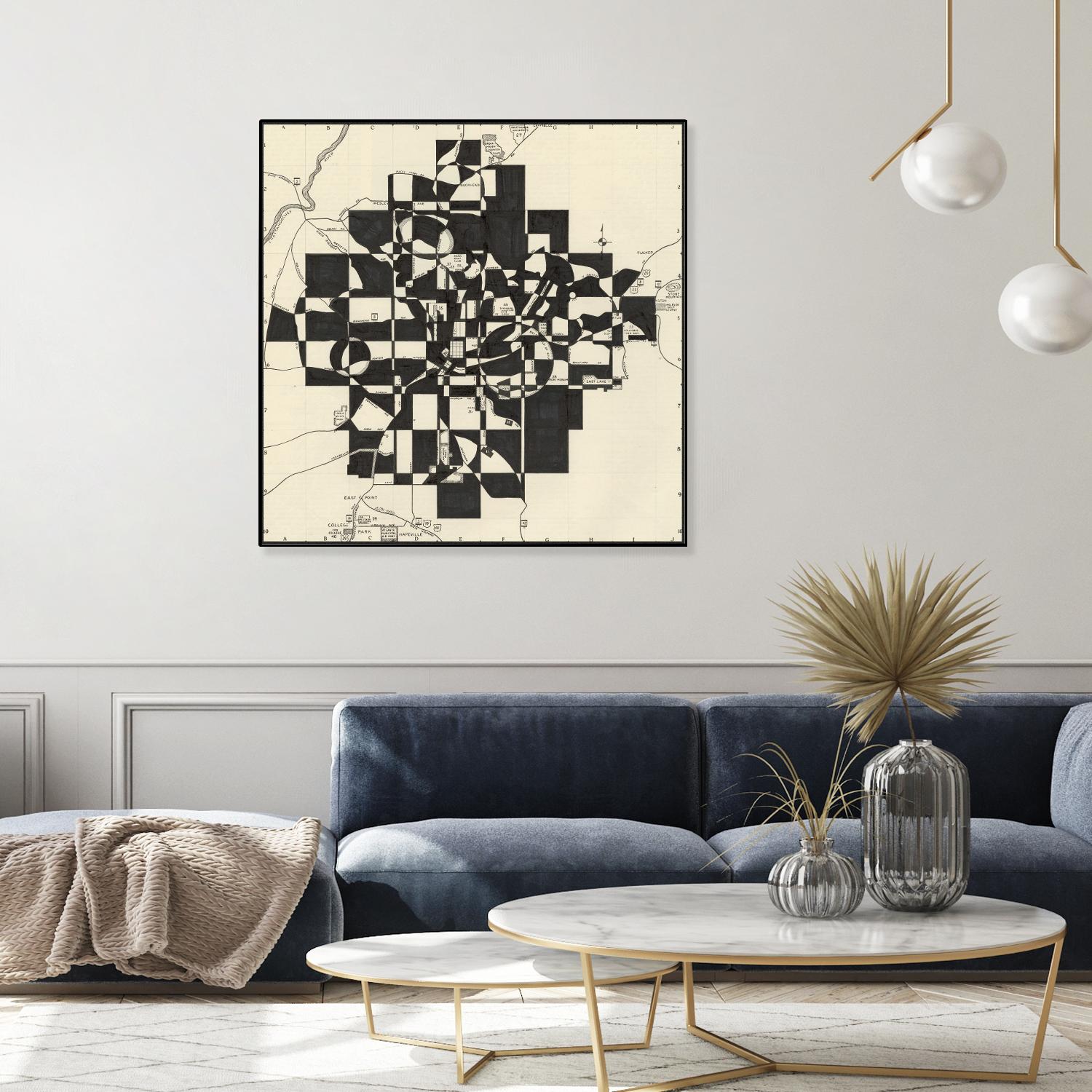 Modern Map of Atlanta by Nikki Galapon on GIANT ART - maps & flags