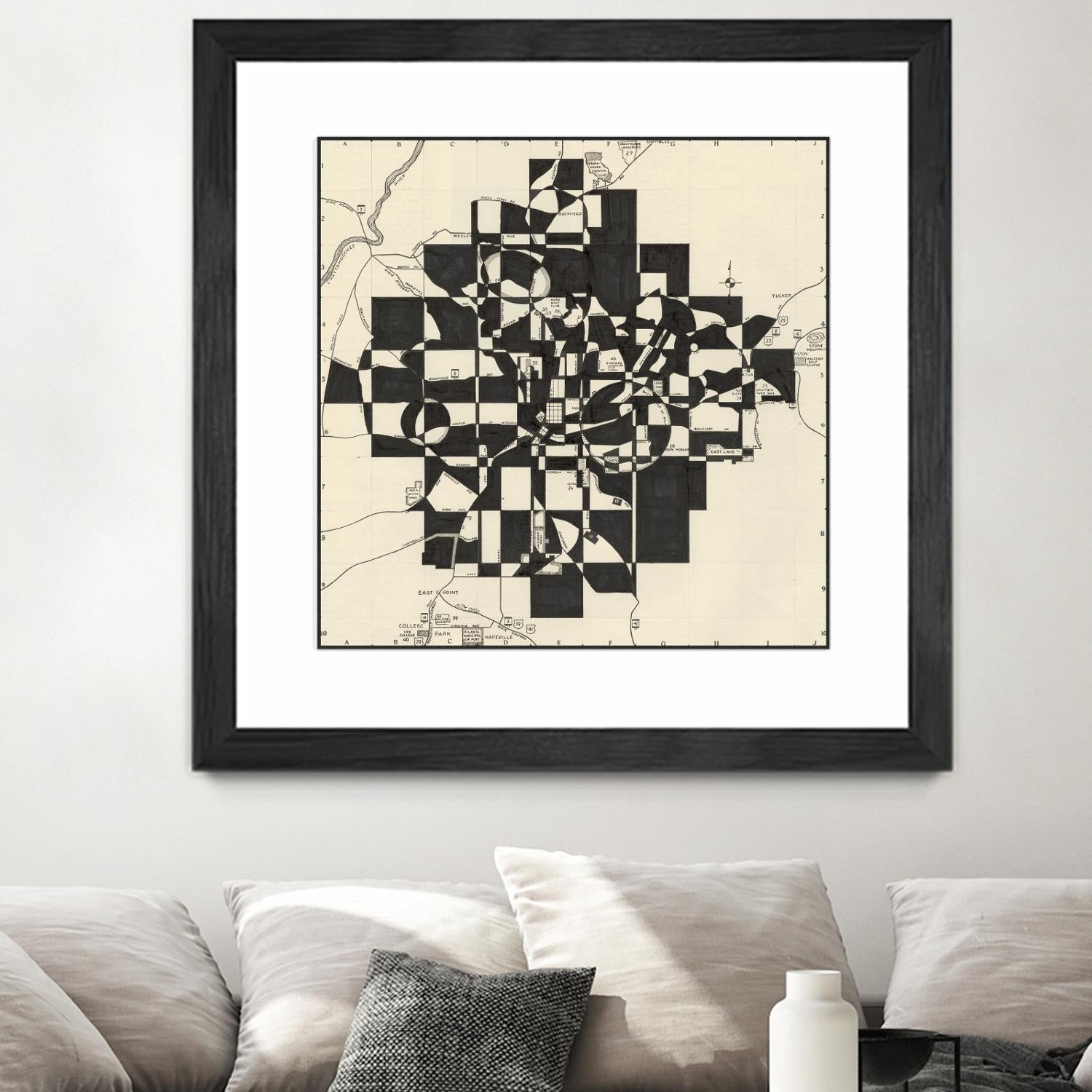 Modern Map of Atlanta by Nikki Galapon on GIANT ART - maps & flags