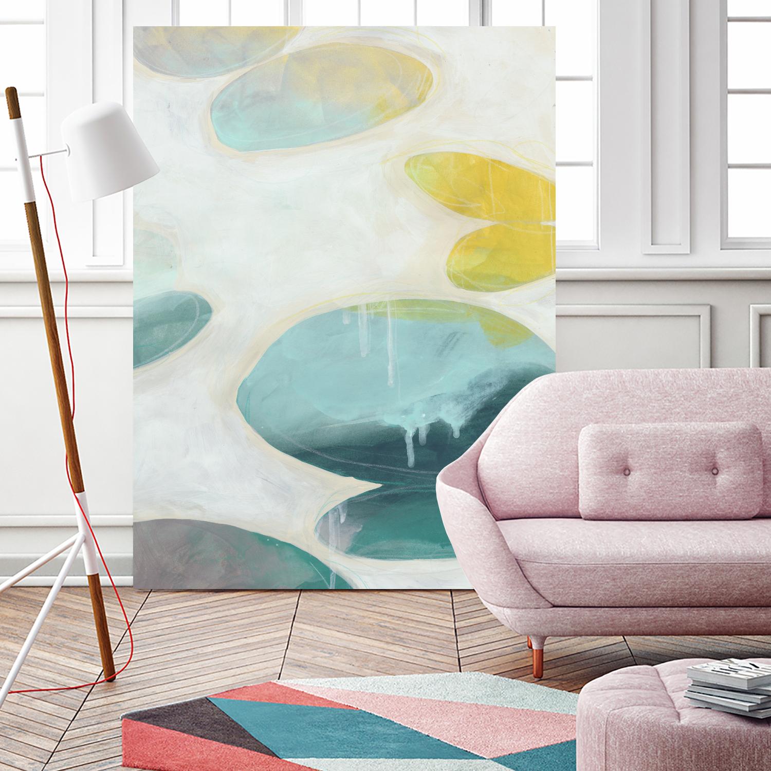 Stacking Stones I by June Erica Vess on GIANT ART - blue abstract