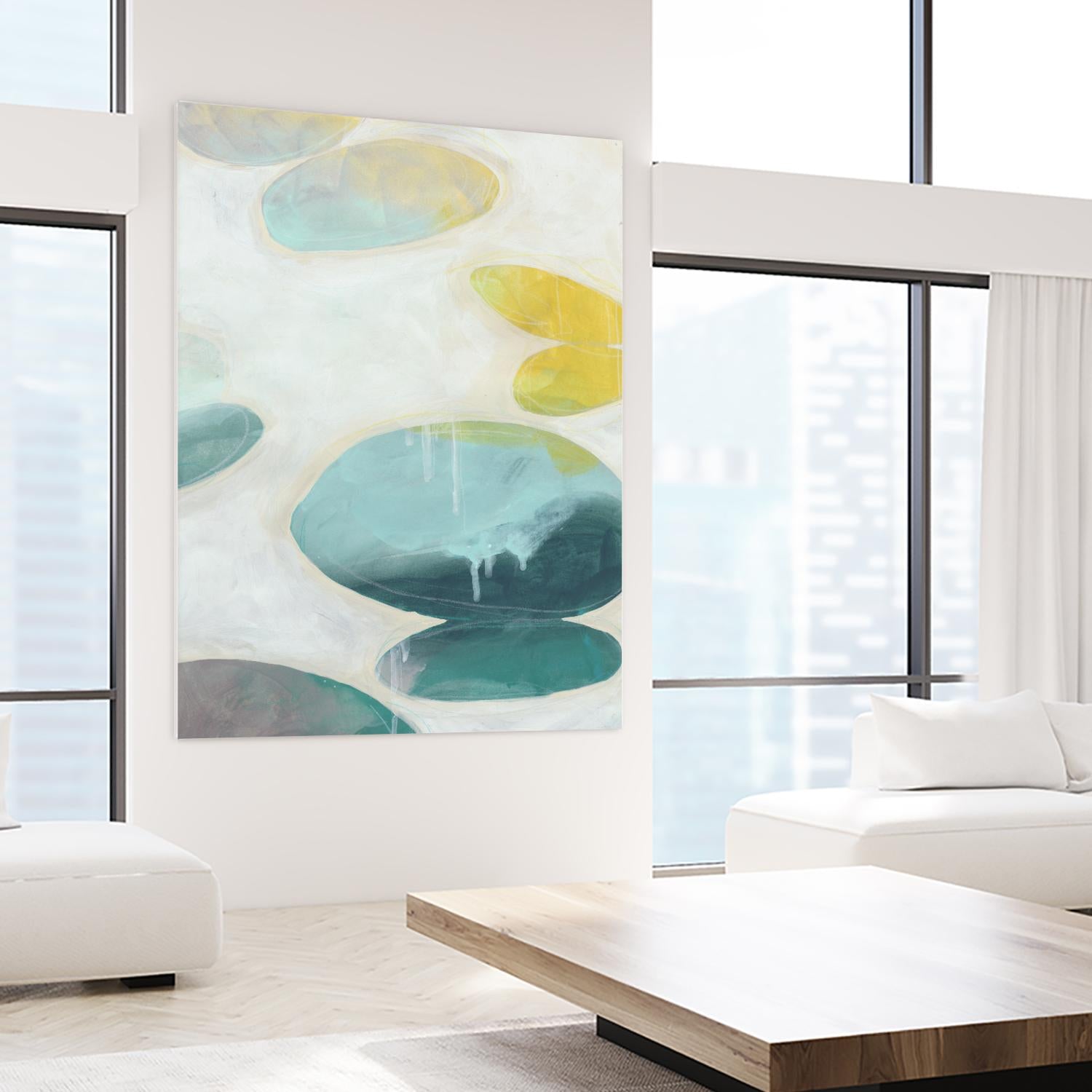 Stacking Stones I by June Erica Vess on GIANT ART - blue abstract