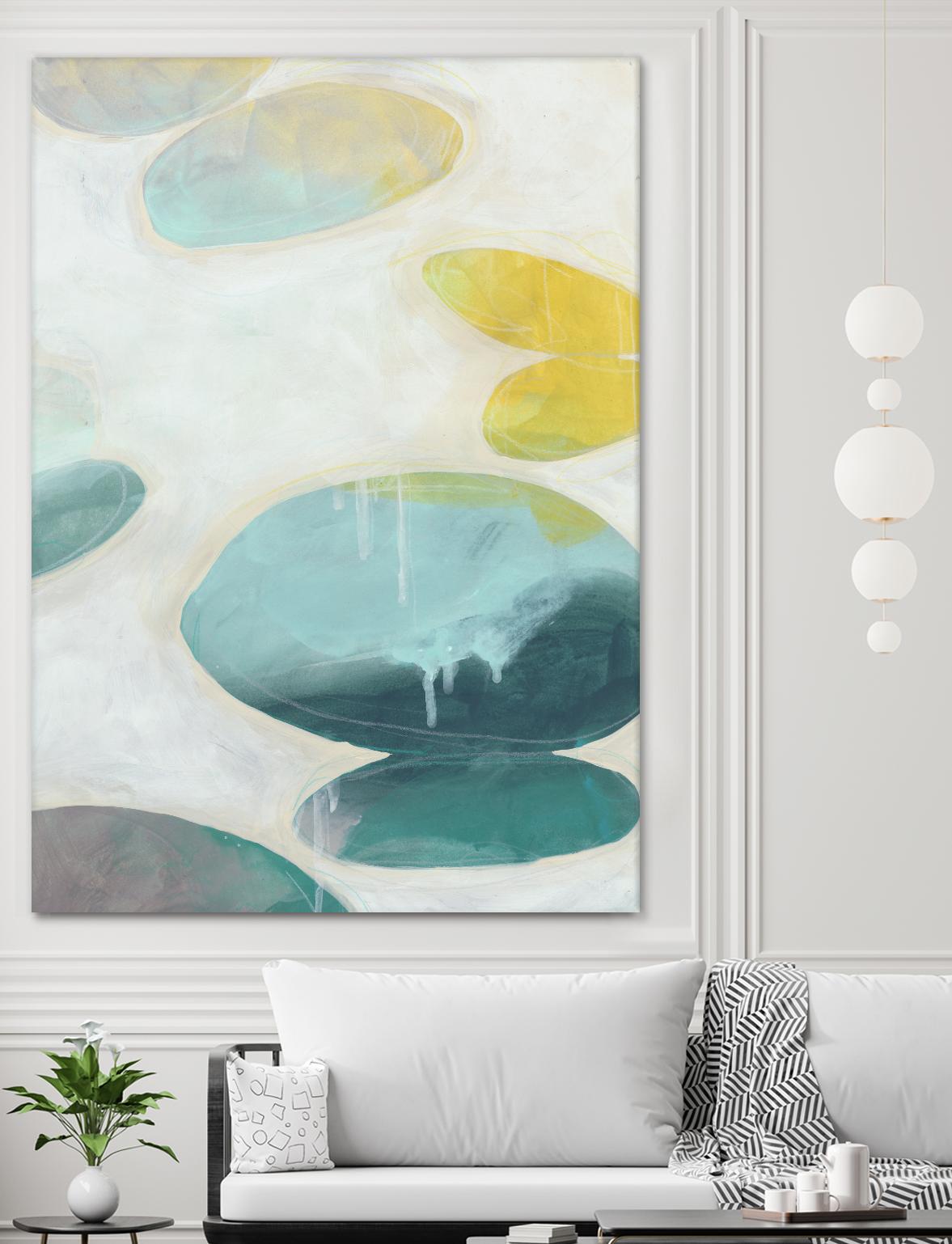 Stacking Stones I by June Erica Vess on GIANT ART - blue abstract