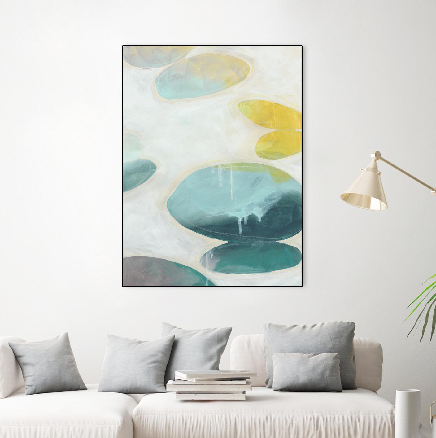 Stacking Stones I by June Erica Vess on GIANT ART - blue abstract