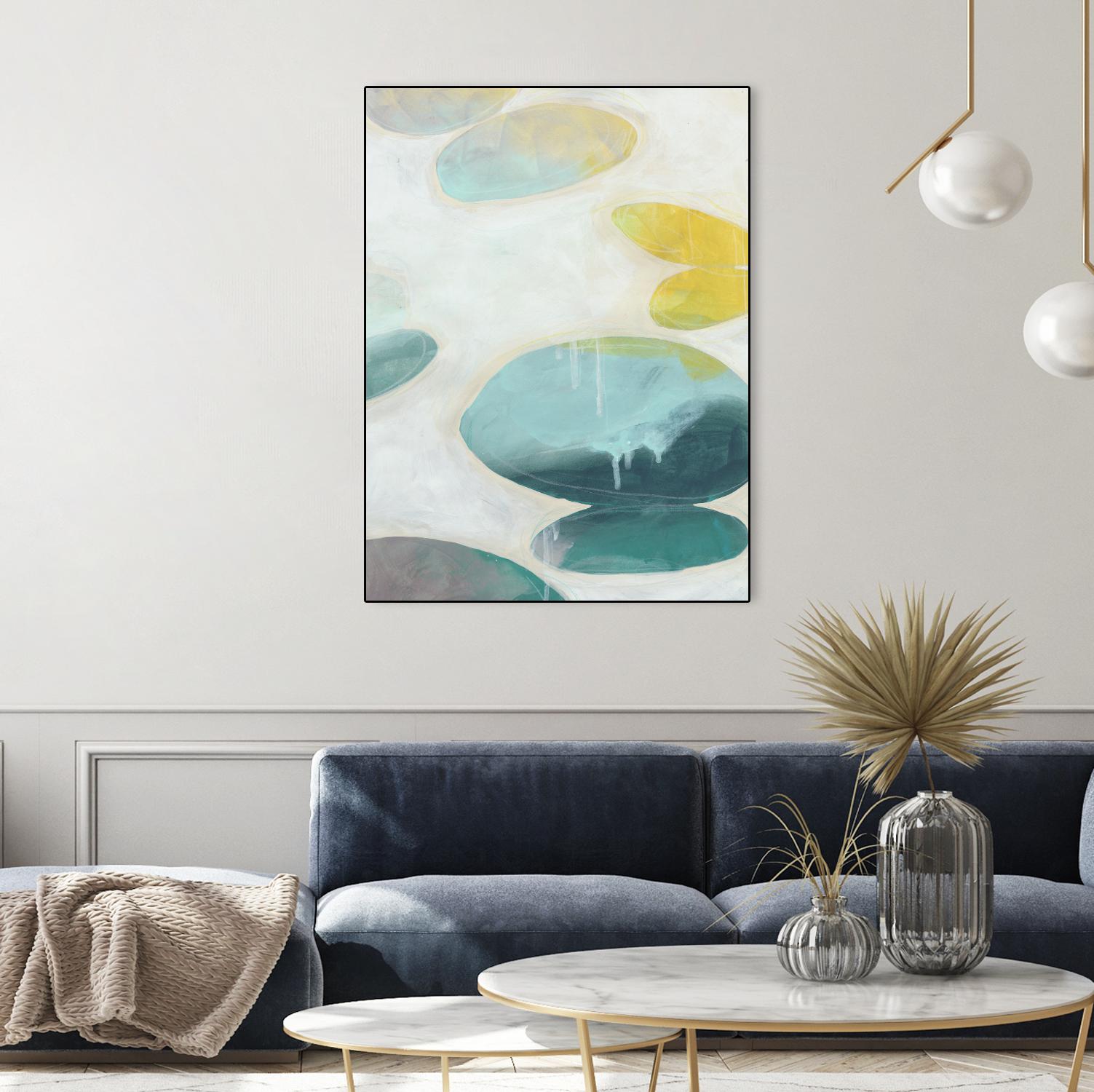 Stacking Stones I by June Erica Vess on GIANT ART - blue abstract