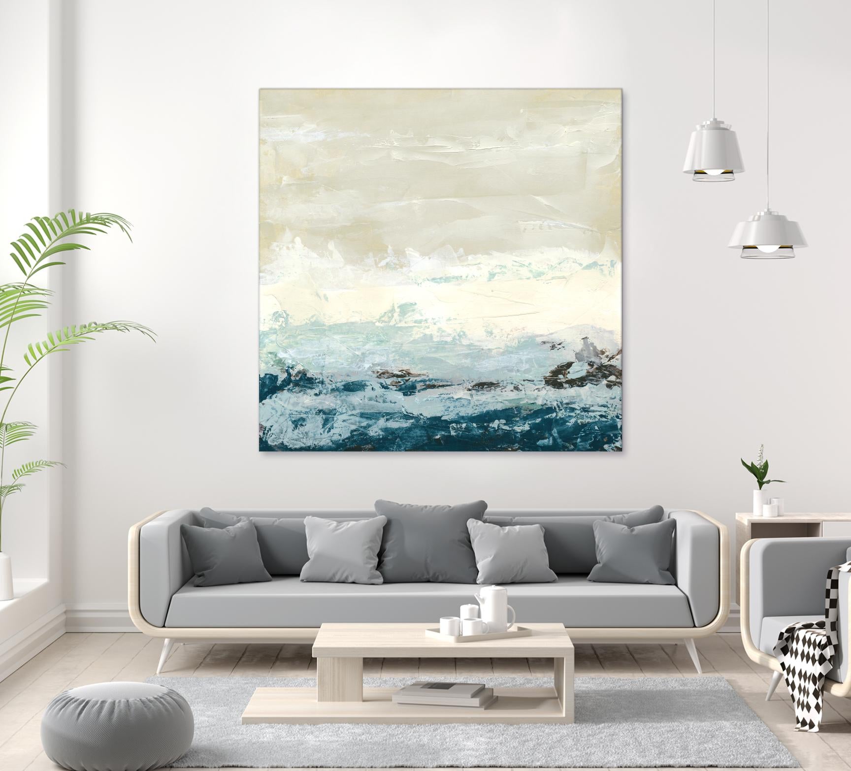 Coastal Currents I by June Erica Vess on GIANT ART - blue abstract