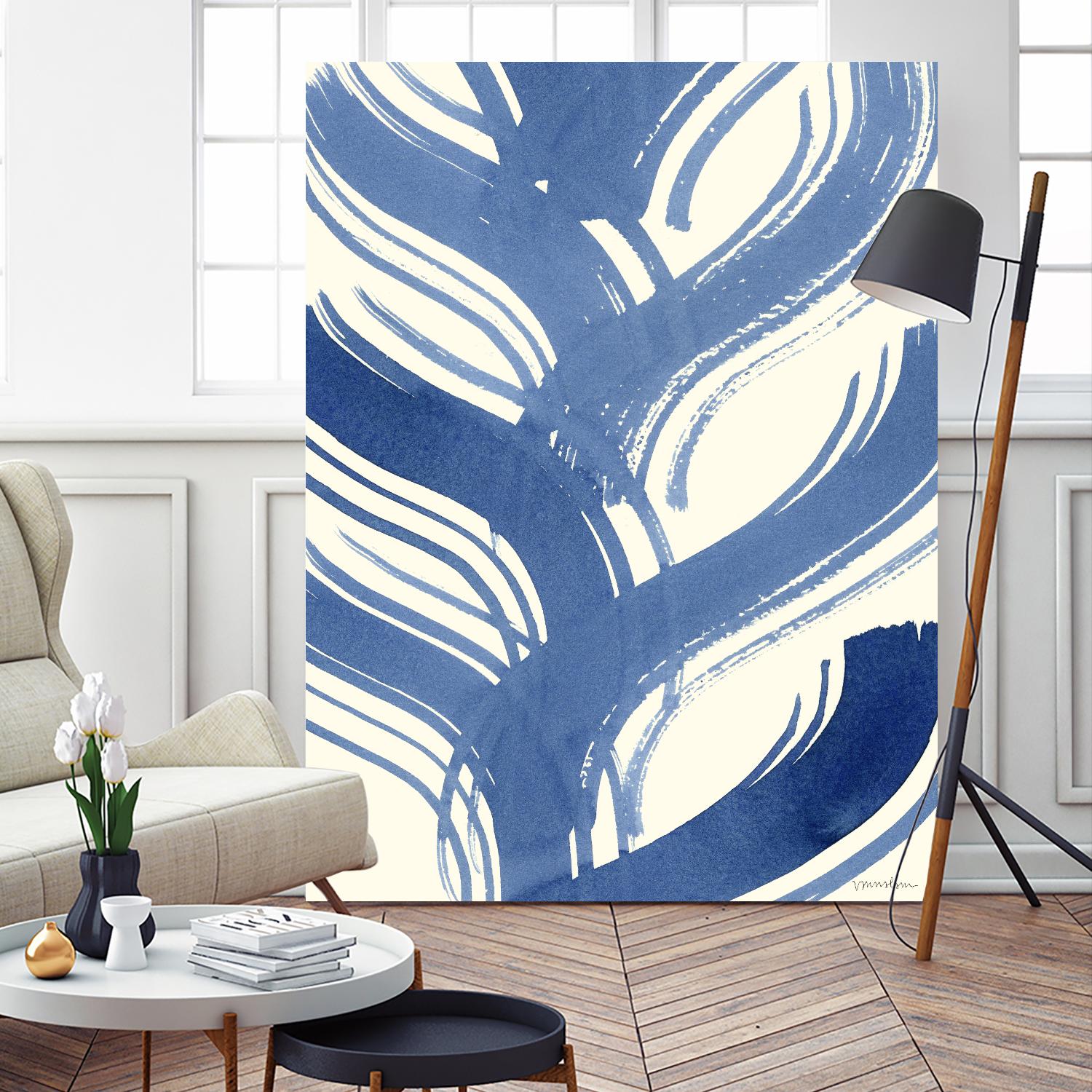 Macrame Blue IV by Vanna Lam on GIANT ART - blue abstract