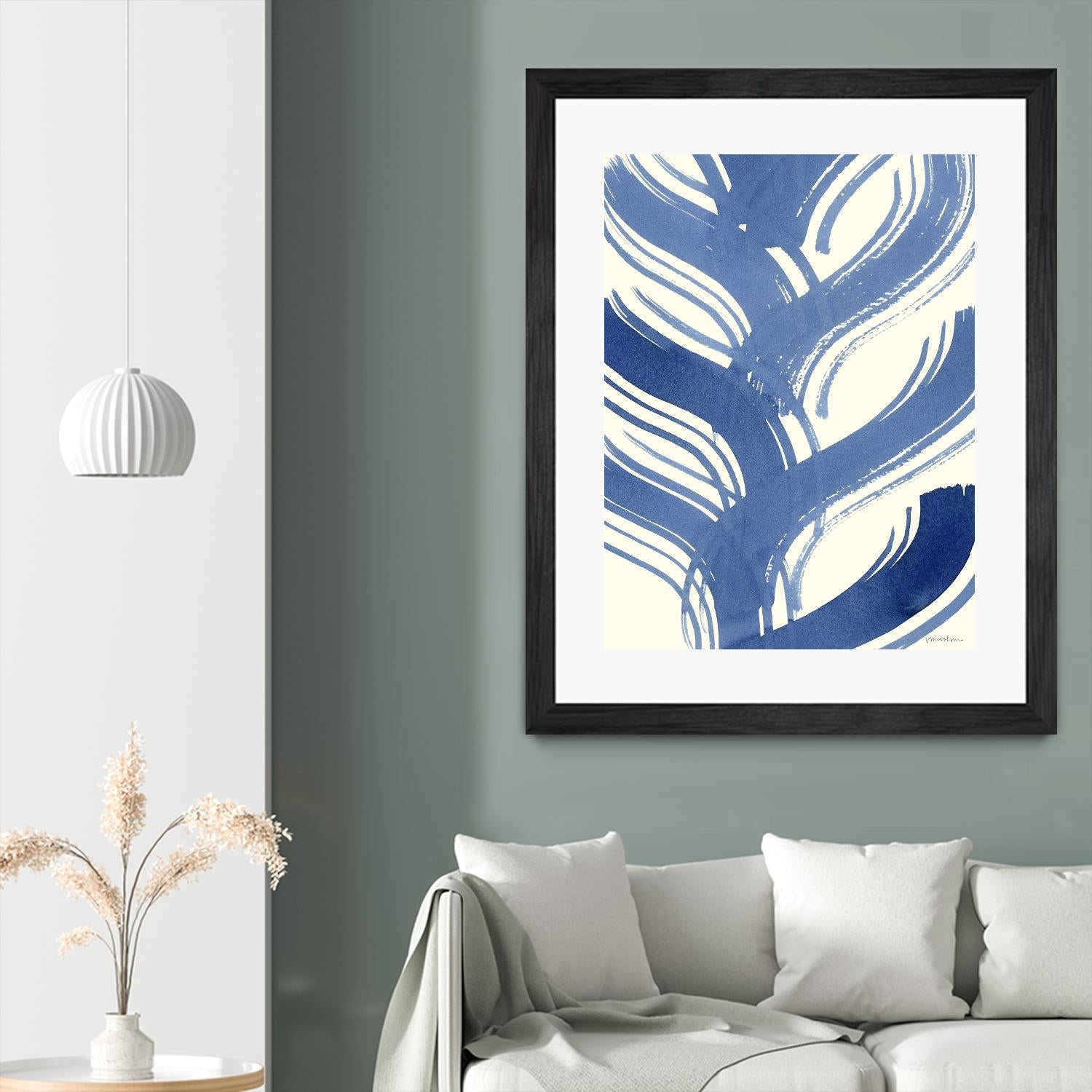 Macrame Blue IV by Vanna Lam on GIANT ART - blue abstract